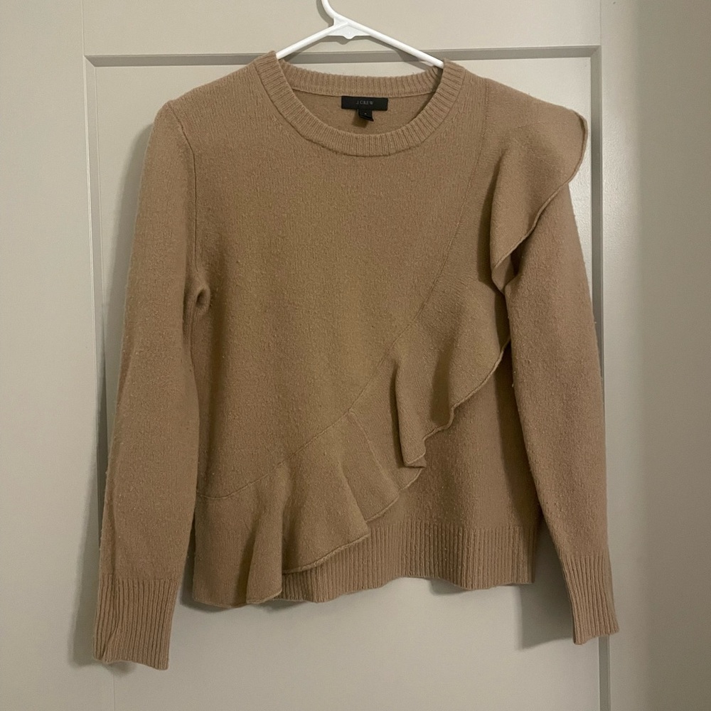 Jcrew beige sweater in boiled wool size S